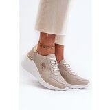 S. BARSKI Women's Leather Sneakers with Wedge Sole Beige S.Barski LR810 | Shoptok.si