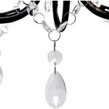  Luster s kristalnim perlama Art Noveau metalni crni 3X E14 svjetiljke | shoptok.hr