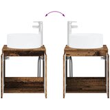  Umivaonik s policom za zid Staro drvo 49,5 x 44,5 x 65,5 cm | shoptok.hr