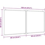  Magnetna bijela ploča sklopiva 120 x 60 x 1,7 cm aluminijska | shoptok.hr