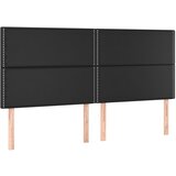 Maison Chic Posteljno vzglavje - Vzglavna omarica 4 kosa črn 80x5x78/88 cm umetno usnje, (22078252) | Shoptok.si