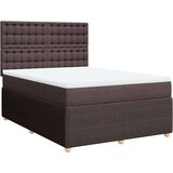 vidaXL Box spring postelja z vzmetnico temno rjava 160x200 cm blago, (21308890) | Shoptok.si