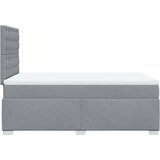 vidaXL Boxspring postelja z vzmetnico svetlo siva 120x190 cm blago | Shoptok.si