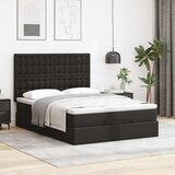  Otomanski okvir kreveta s madracem crni 140x200cm umjetna koža | shoptok.hr