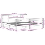 vidaXL Krevet s regalom z knjige bez madraca bijeli 200x200cm borovina | shoptok.hr