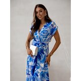 Resti Women's midi dress with short sleeves, wrap neckline in roses Cijene