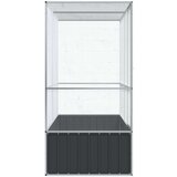  Voliera srebrna 210,5x107x212 cm jeklo | Shoptok.si