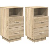  Noćni ormarići 2 kom s 2 ladice sonoma hrast 36x36x68 cm | shoptok.hr