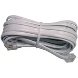 telefonski kabel , ploščati, 10 m, bel