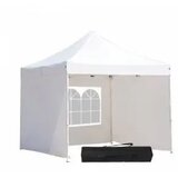  Paviljon Sa Mehanizmom 3x3m Beli Tri Stranice Torba Slike