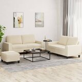 3-dijelni set sofa krem od mikrovlakana | shoptok.hr
