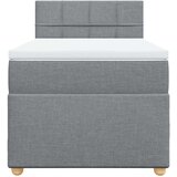 vidaXL Krevet s oprugama i madracem svjetlosivi 100x200 cm od tkanine | shoptok.hr