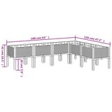  Vrtna sadilica s nogama plava siva 160 x 120 x 42 cm PP | shoptok.hr