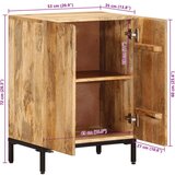 vidaXL Komoda 53x35x72 cm trden mangov les | Shoptok.si