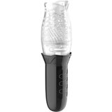 Funny Me Bellucci 360 - rotirajući vibrirajući masturbator (prozirno-crni) | shoptok.hr