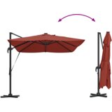 Kantilever Roma suncobran s LED-icama Terracotta 352x251x265 cm Aluminij | shoptok.hr
