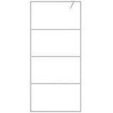 Pregrada za tuš srebrna 90 x 195 cm s prozirnim staklom ESG | shoptok.hr