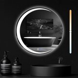 Nettlife kopalniško ogledalo z osvetlitvijo, okroglo LED ogledalo IP44, 60 cm okroglo kopalniško ogledalo s funkcijo na dotik, (22149686) Cene