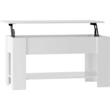  Stolić za kavu sjajni bijeli 101x49x52 cm konstruirano drvo | shoptok.hr