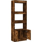 vidaXL Visoka komoda Smoked Oak 63x33x180 cm od konstruiranog drva | shoptok.hr