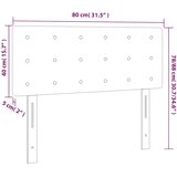  Uzglavlje crno 80 x 5 x 78/88 cm baršunasto | shoptok.hr