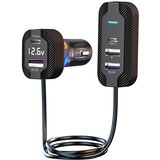 INF avtomobilski polnilec, več vrat za polnjenje (3 usb + 2 type-c) - črn, (21548083) Cene