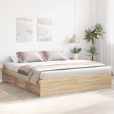  Okvir kreveta boja hrasta sonome 180 x 200 cm veliki bračni | shoptok.hr