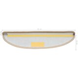  Otirači za stepenice 10 kom 65 x 21 x 4 cm krem | shoptok.hr