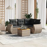 Maison Chic Seti vrtnega pohištva - Vrtna garnitura - Vrtni pohištvo set 5-delna z blazinami siv poli ratan, (21814091) | Shoptok.si