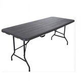  Proizvod sa nedostatkom - OUTLET - Sklopivi sto sa metalnom konstrukcijom Wood design crni 180x76x74 ( 32-347000 ) Cene
