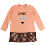 Modna kućica Dizzy Tunika dugih rukava s mrežom, breskva A120245BR | shoptok.hr