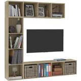  3-dijelni set ormarića za knjige/TV boja hrasta 180x30x180 cm | shoptok.hr