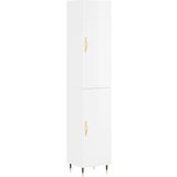 Maison Chic Visoka omara - Komoda - Predalnik visok sijaj bela 34,5x34x180 cm inženirski les, (21720205) | Shoptok.si