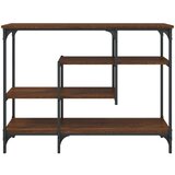  Konzolni stol s policama boja smeđeg hrasta 100 x 35 x 75 cm | shoptok.hr