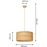  Luster ALBA na sajli, 1xE27/15W/230V, prečnik 40 cm, braon | Eponuda.com