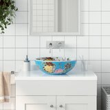 The Living Store Nadpultni umivalnik večbarven okrogel Φ41x14 cm keramika - Nadpultni Umivalnik, (21660849) | Shoptok.si