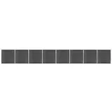 vidaXL komplet ograjnih panelov wpc 1391x186 cm črn