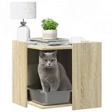  Kutija z mačji pijesak boja hrasta 53x53x51cm konstruirano drvo | Eponuda.com