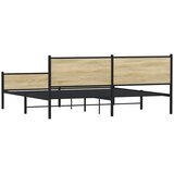  Metalni okvir kreveta bez madraca boja hrasta sonome 200x200 cm | shoptok.hr