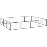  Kavez za pse crni 12 m² čelični | shoptok.hr
