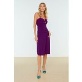 Trendyol Purple Decollete Detailed Knitted Dress Cene
