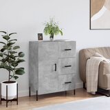 vidaXL Komoda betonsko siva 69,5x34x90 cm inženirski les Cene