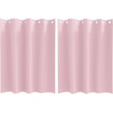 vidaXL Zavese z zavesami 2 pcs Bebe roza 140 x 140 cm Poliester | Shoptok.si