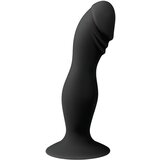EasyToys želodov dildo z objemkami (črn) | Shoptok.si