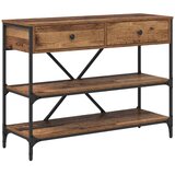  Konzolna stolica s ladicama Smeđa 100 x 34,5 x 75 cm boja drva | Eponuda.ba