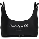 Karl Lagerfeld Bikini gornji dio 'Hotel' crna / bijela