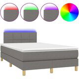  Krevet box spring s madracem LED tamnosivi 120 x 200 cm tkanina | shoptok.hr