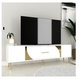 Hanah home TV komoda Dekop2, 150x48,2x29,6 cm, bijelo-zlatna boja | Eponuda.ba