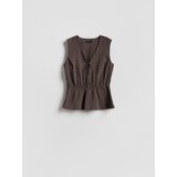 Reserved Bluza s visokim udjelom modalnih vlakana - smeđi | shoptok.hr