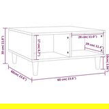 vidaXL Klubska mizica rjavi hrast 60x60x30 cm iverna plošča | Shoptok.si